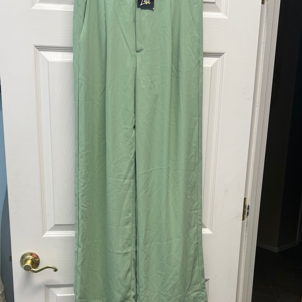 Green Wide-Leg Pants size medium brand new